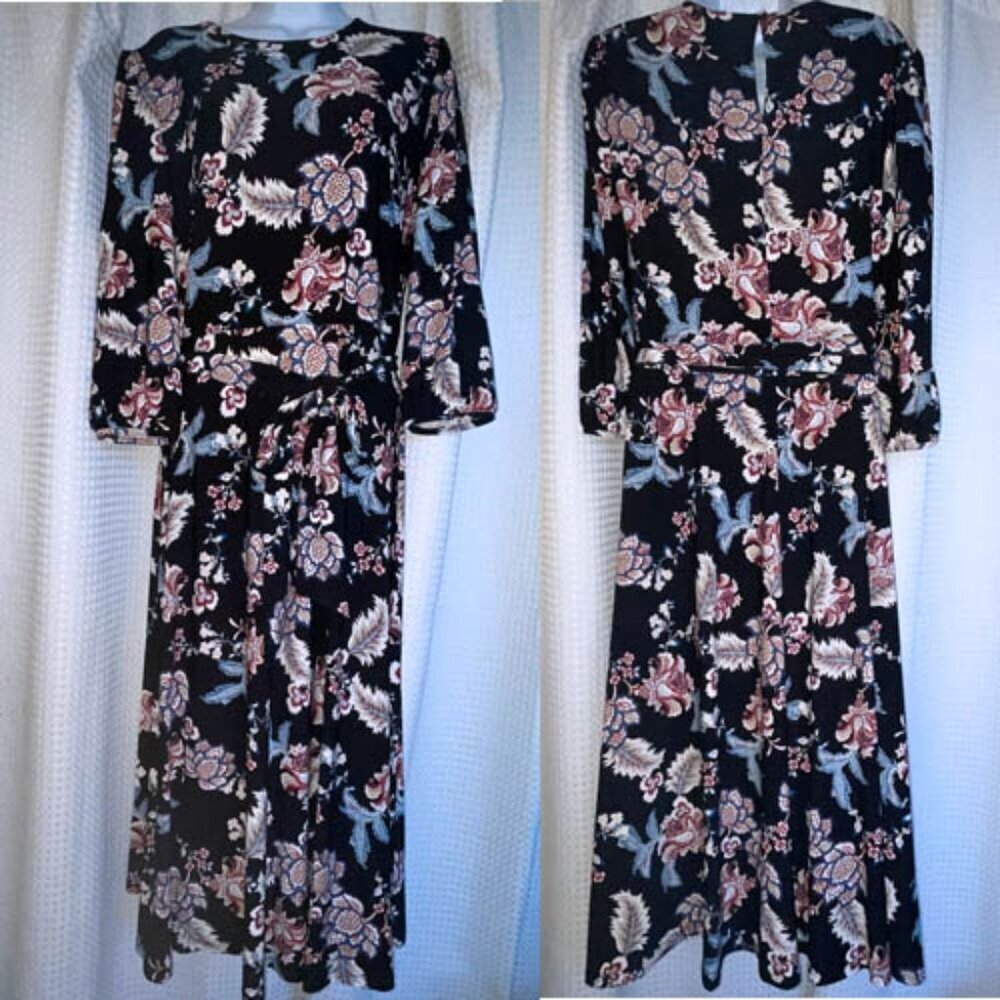 Ralph Lauren Black Label Floral Midi Dress 8